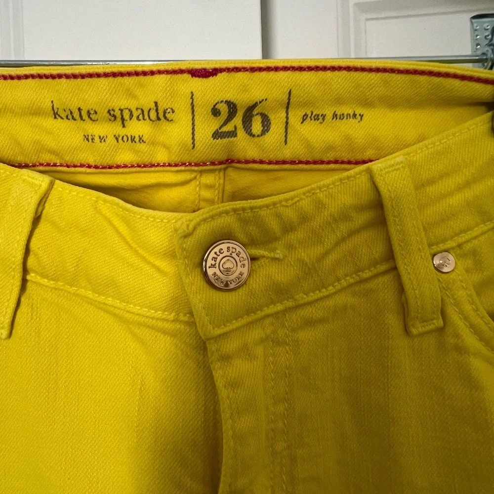 Kate Spade Vibrant Yellow Denim Pants